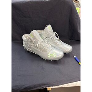 Under Armour Mens Football Cleats Silver Lime Green 1240672-109 Size 11 NWOT